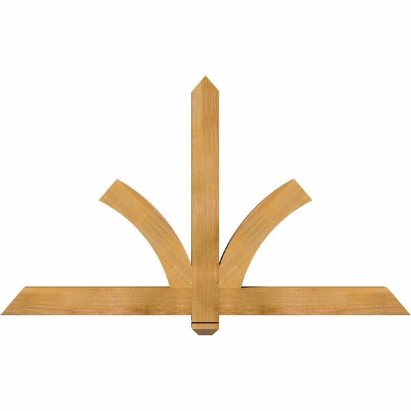 Ekena Millwork Redmond Rough Sawn Timber Gable Bracket, Western Red Cedar, 60"W x 35"H x 4"D x 4"F, 14/12 Pitch GBW060X35X0404RED00RWR - main